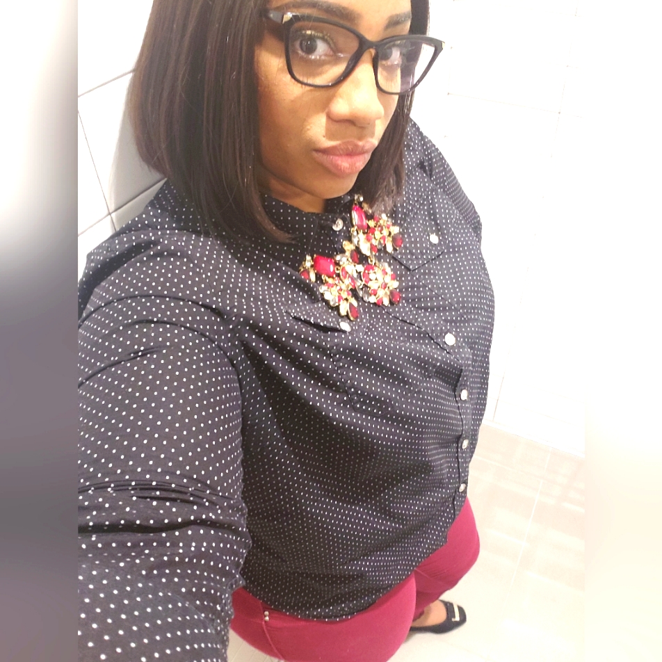 4/$15 Polka Dot Button Down